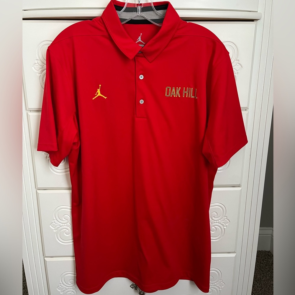 Oak Hill Academy Jordan Nike Red Large Polo